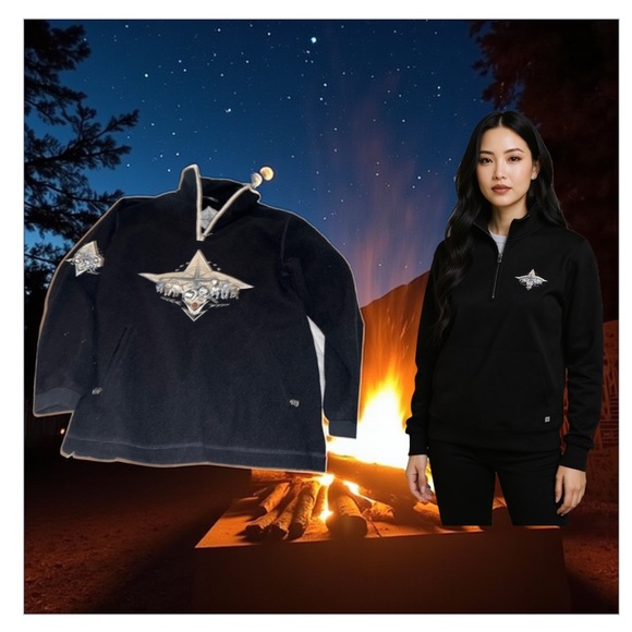 BOGNER VNTG Wolf Fleece, 1/4 Zip Embroidered, Zip Pockets - Picture 1 of 6